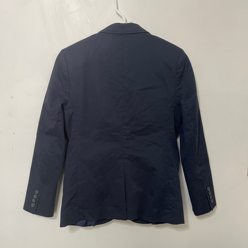 Crewcuts J.Crew Boys Thompson Blazer Navy Blue Cotton Suit Jacket Size 12 - Picture 5 of 9